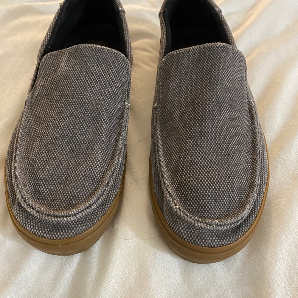 Vans Slip-On Loafers in Gray with Gum Sole
